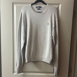 Polo by Ralph Lauren Gray Crewneck Sweater Timeless Knit